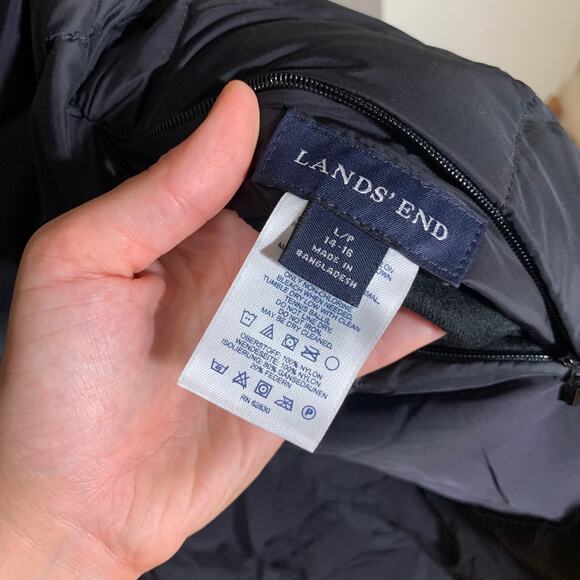 Lands' End Women's Down Puffer Winter Jacket Size L - Picture 4 of 12